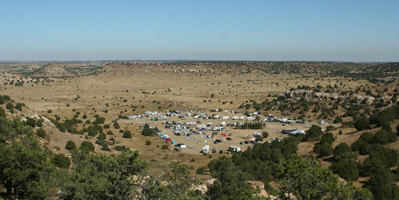 View of camp from the southwest ridge