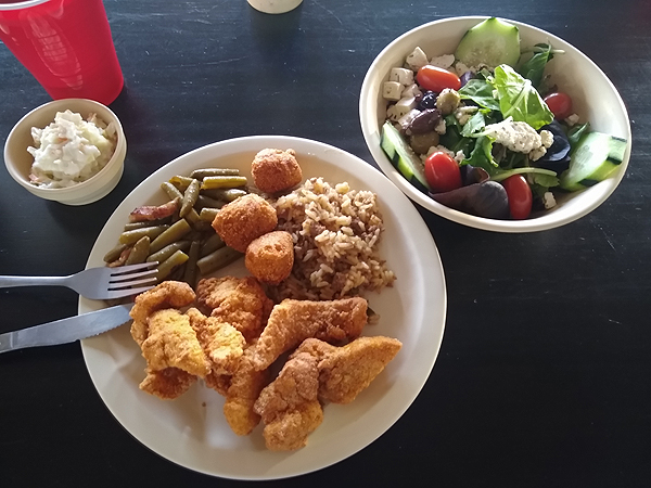 Catfish and hush puppies!