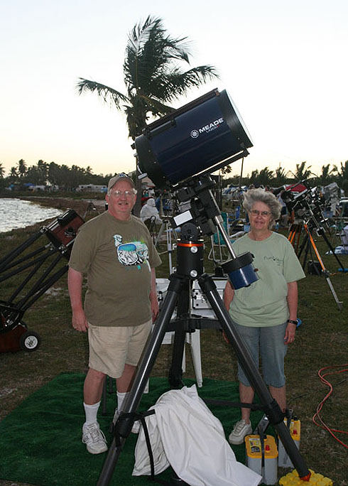 Lou and Jane and Lou's latest telescope