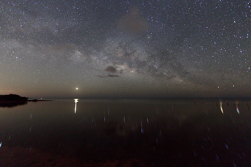 Venus dazzles over the Gulf of Mexico