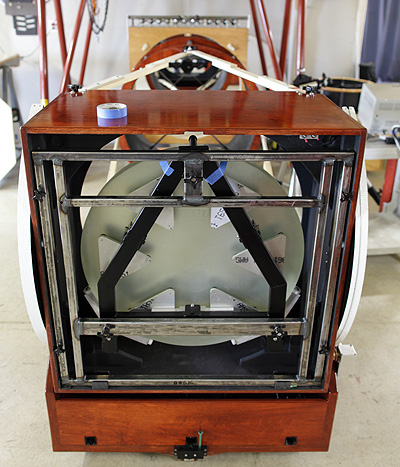 Rear view of 28" testing