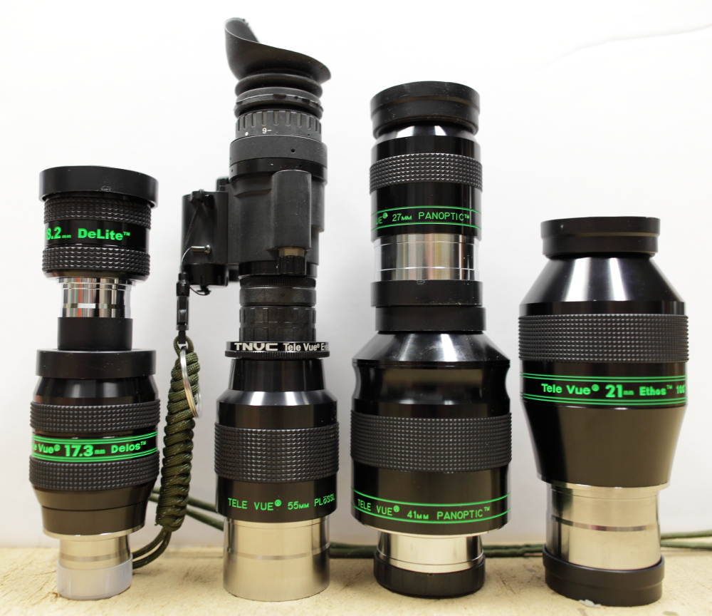 Eyepieces tested and Mod3 unit