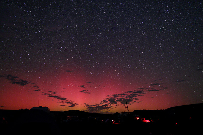 Clouds and northern lights at Okie-Tex 2013