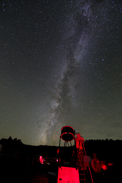 Observing under the bright Milky Way at Okie-Tex 2013