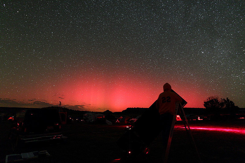 Observing with the Northern lights at Okie-Tex 2013