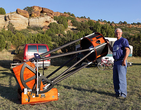 John Pratte and his 25" f/4 at the Okie-Tex Star Party
